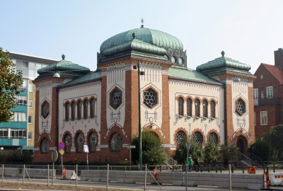 Vue extérieure de la synagogue de Malmo en Suède