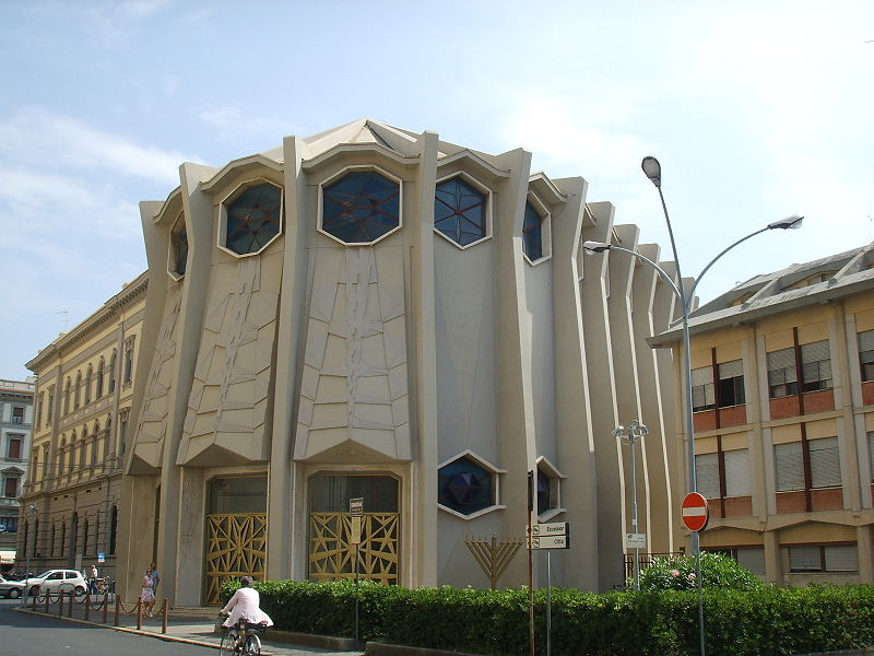 Vue extérieure de la synagogue de Livourne