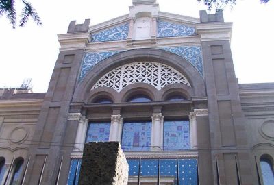 Vue extérieure de la synagogue de Milan