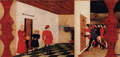 Paolo Uccello, La Légende de la Profanation de l'Hostie, 1465-1469, Galerie nationale des Marches, Urbino