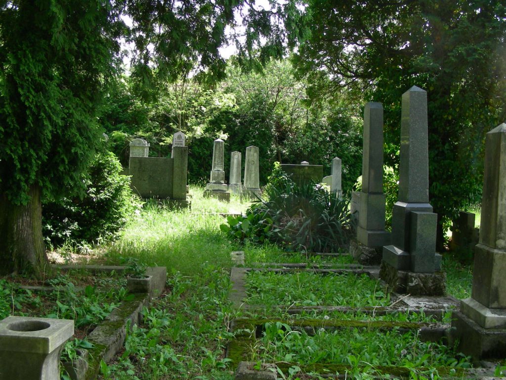 Stèles se trouvant au cimetière juif de Lendava