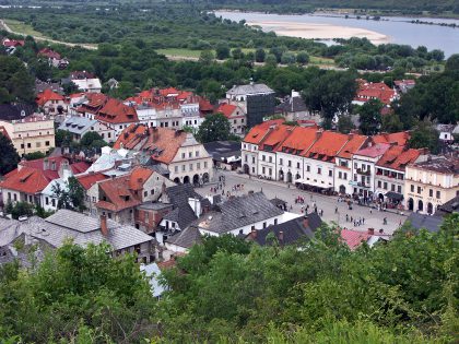 Vue aérienne du quartier de Kazimierz