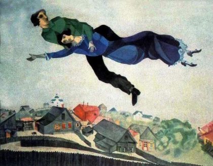 Marc Chagall, Au-dessus de la ville, 1914-1918, Galerie d'État Tretiakov, Moscou, Russie
