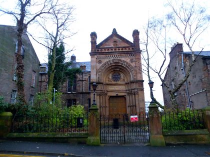 View of the exteriors. The Garnethill synagogue is the oldest one in Glasgow.