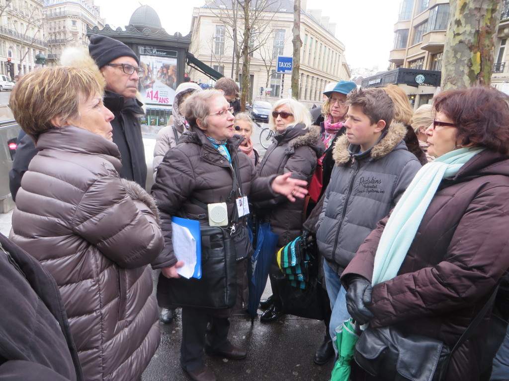 Tour guide Danielle Malka during a visit in the streets of Paris