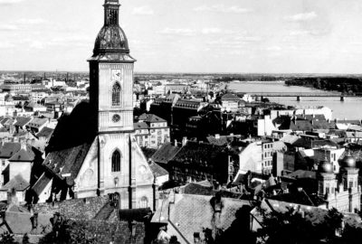 Aerial view of the city of Bratislava