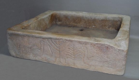 Ancient bath displayed at the Museo Sefardi