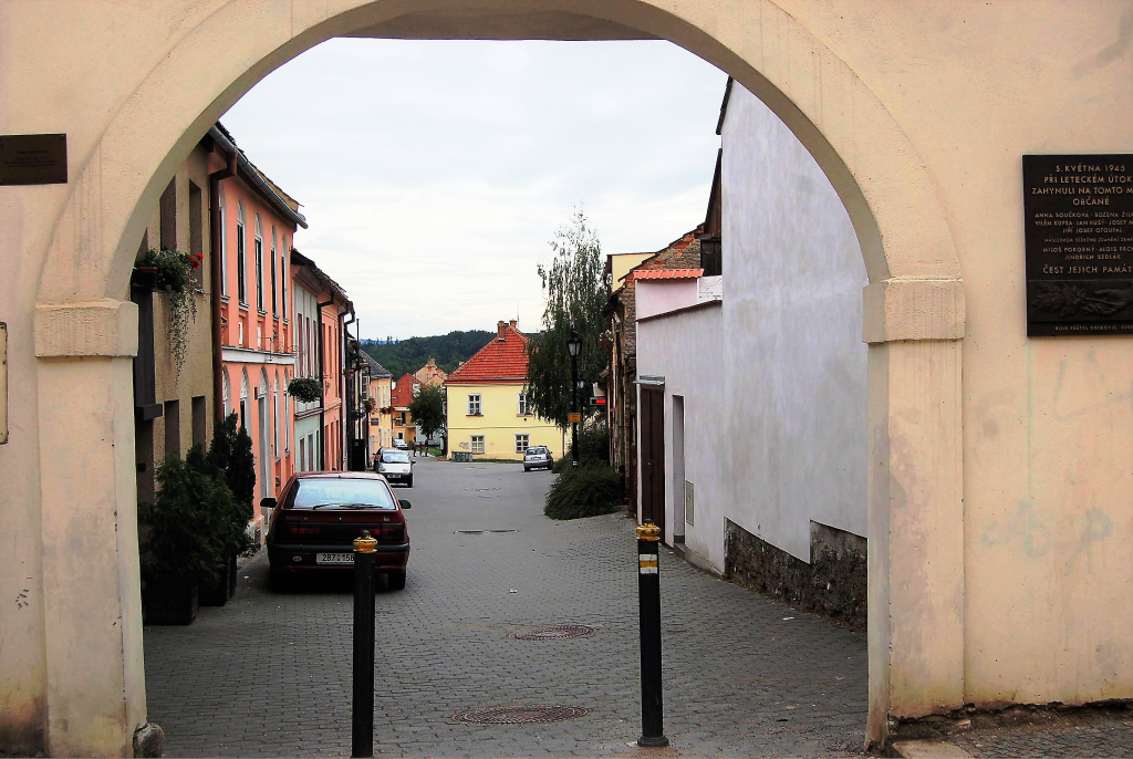 View of the streets of Boskovice in the former ghetto