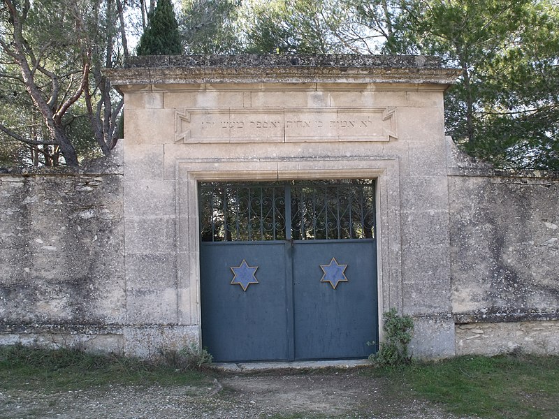 Gates of the Jewish cemetery of Saint-Rémy