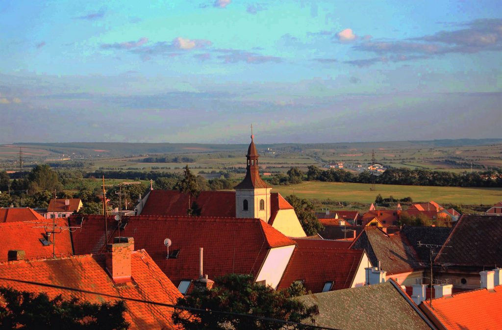 Aerial view of the city of Mikulov