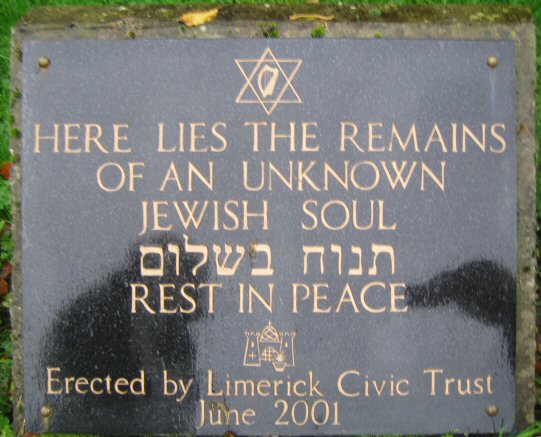 grave of an unknown jew at the cemetery of Limerick