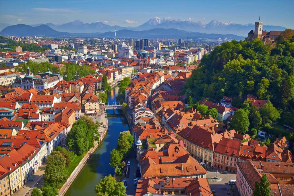 Panoramic view of Ljubljana