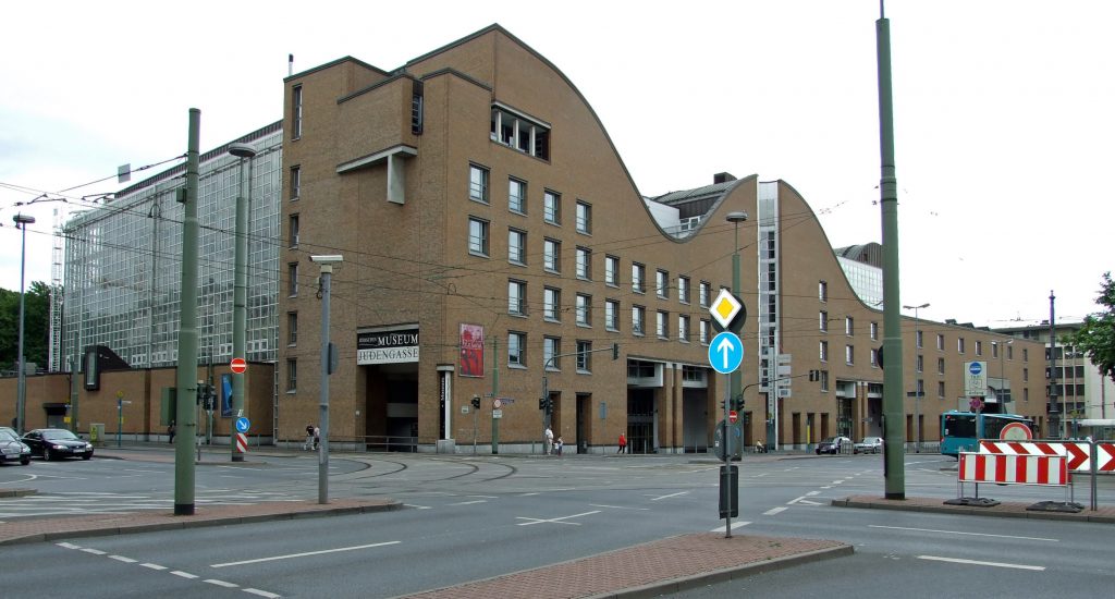 Outside view of the Judengasse museum in the city of Frankfurt