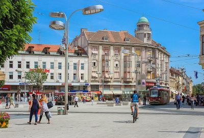 View of the streets of Osijek
