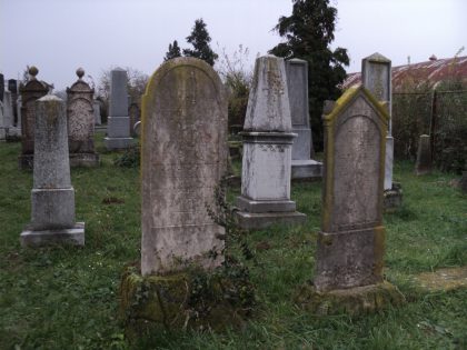 Graves at the Jewish cemetery of Osijek
