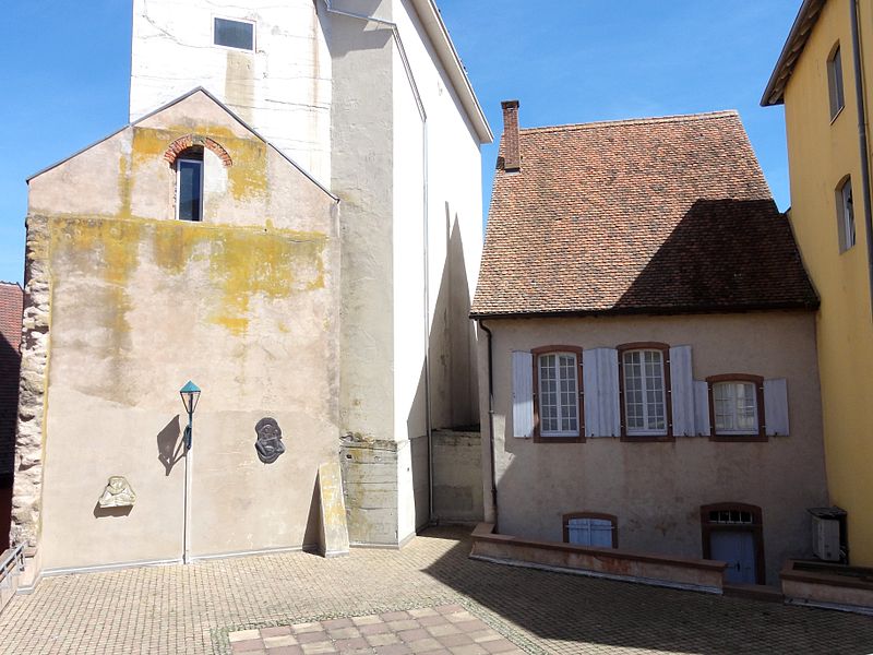 Outside view of the Synagogue of Pfaffenhoffen, witness to the ancient Jewish heritage of the Alsace region