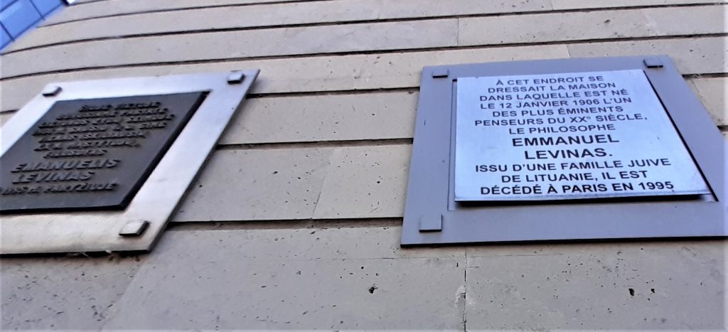 Plaque honoring Emmanuel Levinas in Kaunas