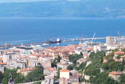 view of the port city of Rijeka