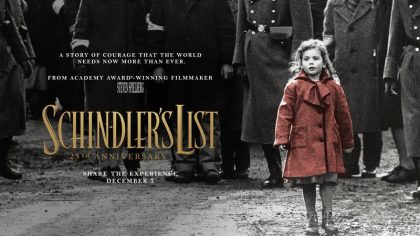 Schindler List poster with the girl in a red coat