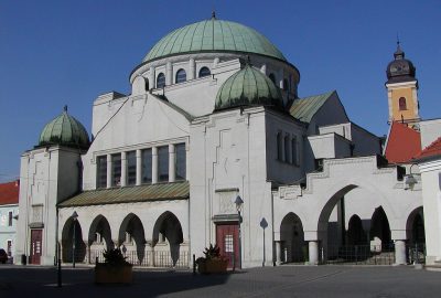 Outside view of the synagogue of Trencin