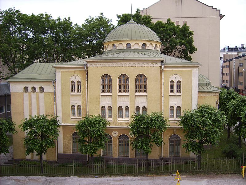 Outside view of the synagogue of Turku