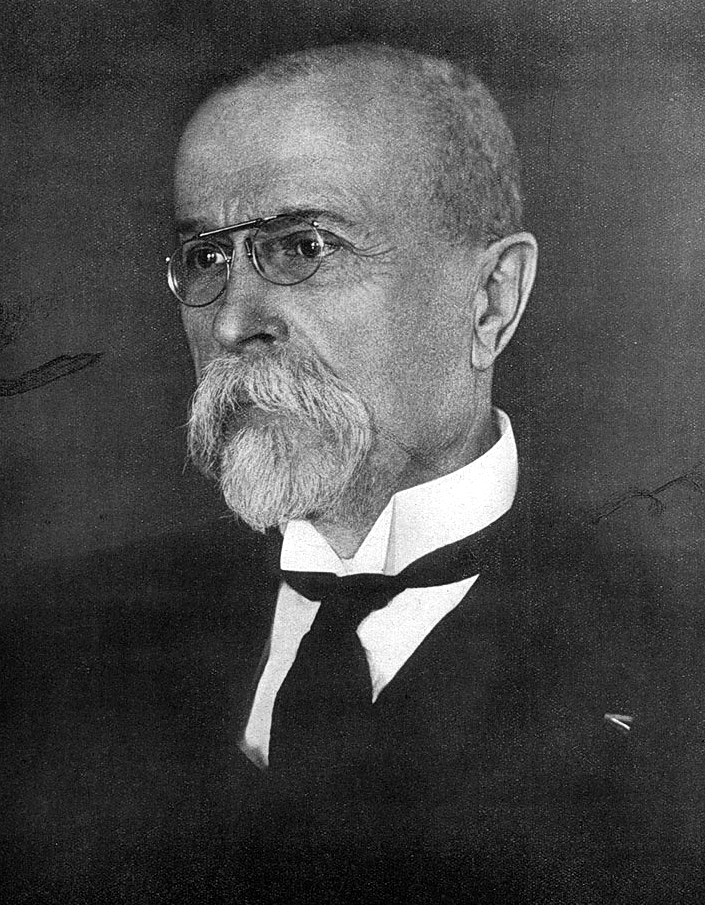 Retrato del presidente checo Masaryk