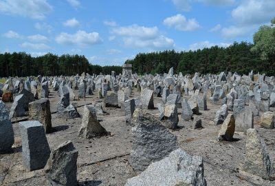 Treblinka memorial with its numerous stones