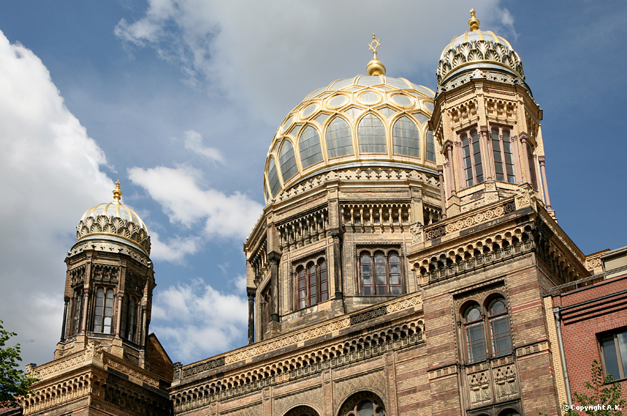 Outside view of the beautiful Grand synagogue of Berlin