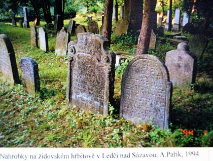 Stèles du cimetière juif de la ville de Polna