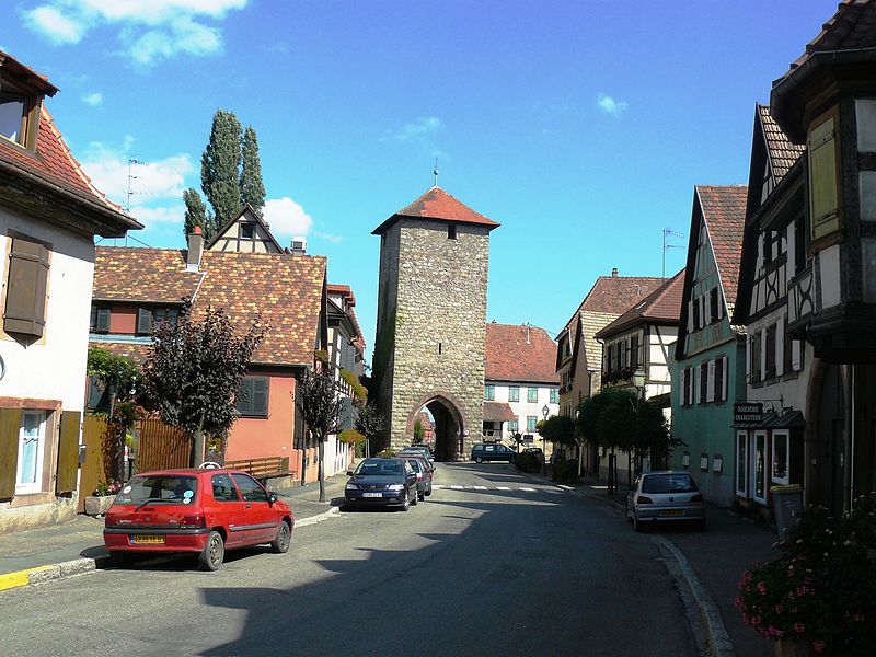 Photo des rues de la ville de Dambach à l'ancien patrimoine culturel juif