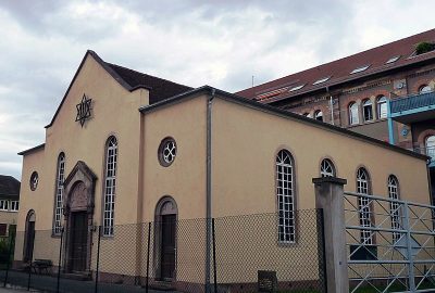 Vue extérieure de la synagogue de Benfeld en Alsace