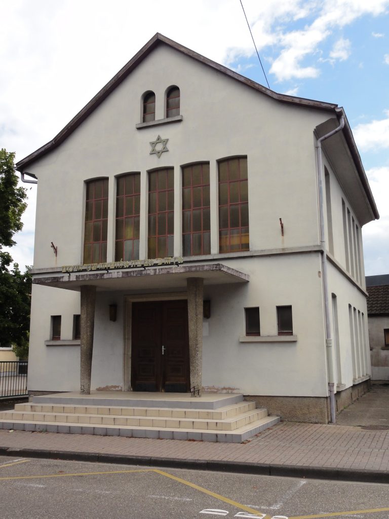 Outside view of the Synagogue of Erstein, witness to the ancient Jewish heritage of the Alsace region