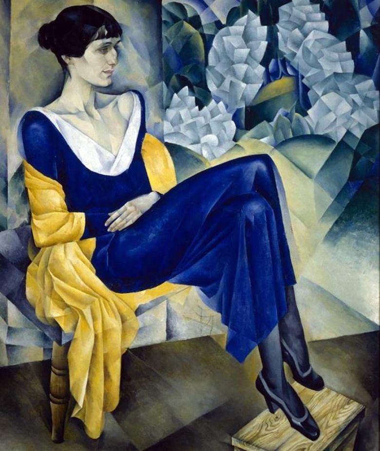 Portrait of Anna Akhmatova (1914), Oil on canvas. In the collection of the State Russian Museum.