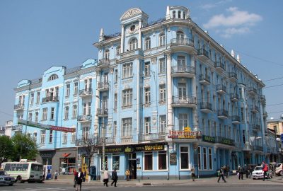 Exteriors of the famous Savoy hotel in the city of Vinnytsa
