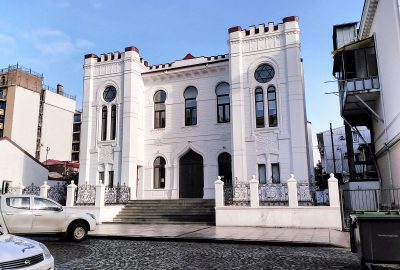 Outside view of the synagogue of Batumi built during 1900 and 1904