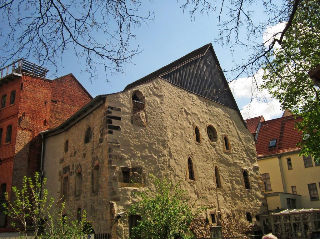 Outside view of the ancient synagogue of Erfurt