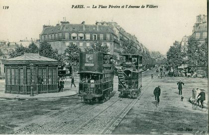 Photo ancienne de la Place Pereire, nommée en hommage aux célèbres frères Pereire, industriels et mécènes juifs