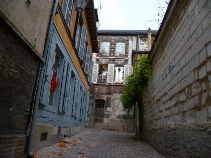 Street in the former jewish neighborhood in Troyes