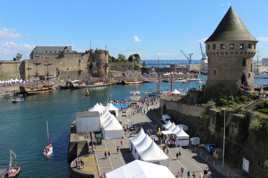 Panoramic view of the port of Brest