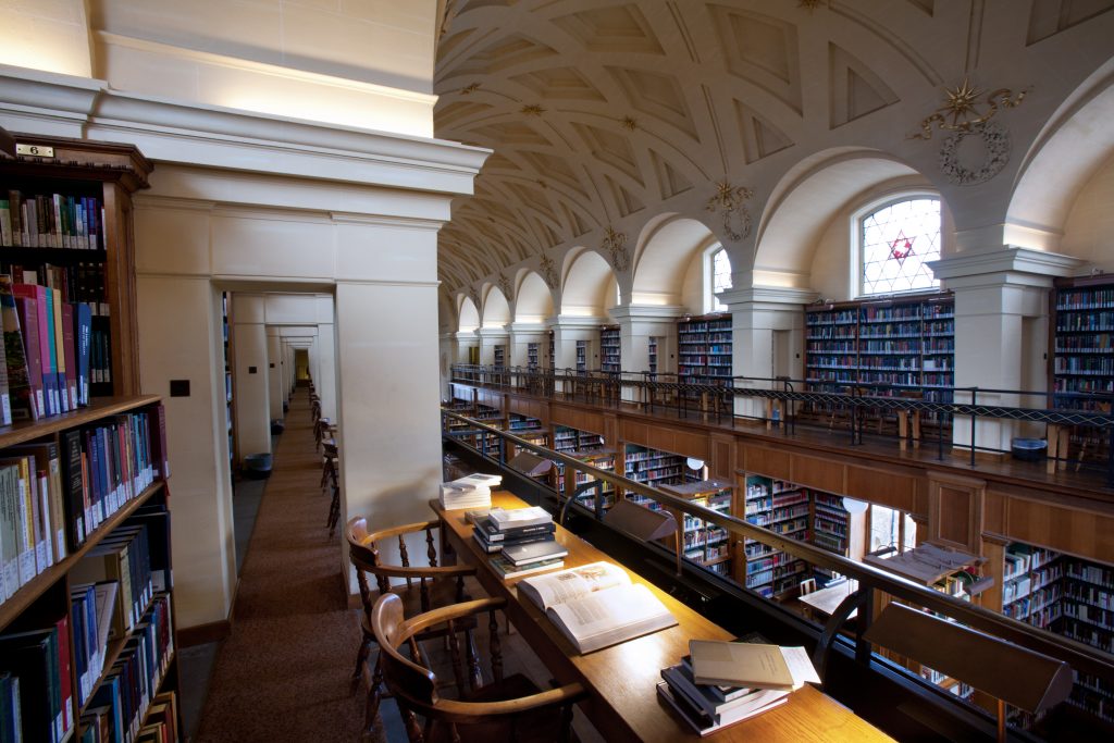 Inside view of the Cambridge Library