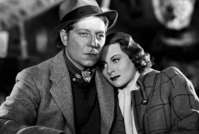 Jean Gabin and Michele Morgan in the famous movie Quai des Brumes