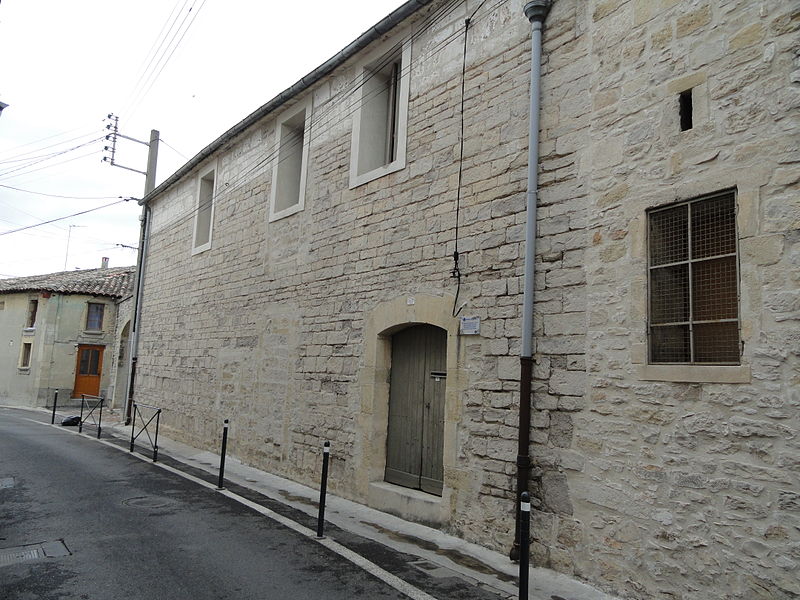 Outside view of the wall of the building hosting the ancient synagogue