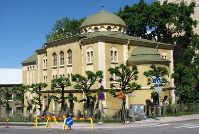 Outside view of the synagogue of Turku