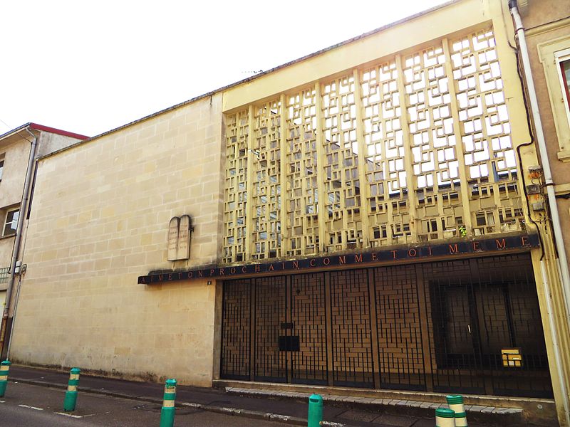 Outside view of the synagogue of Epinal