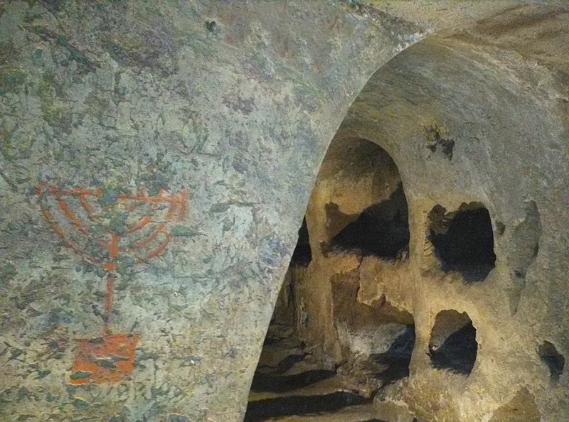 Vue des catacombes juives