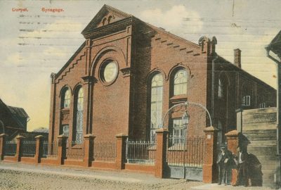 Ancient postcard of the Tartu synagogue