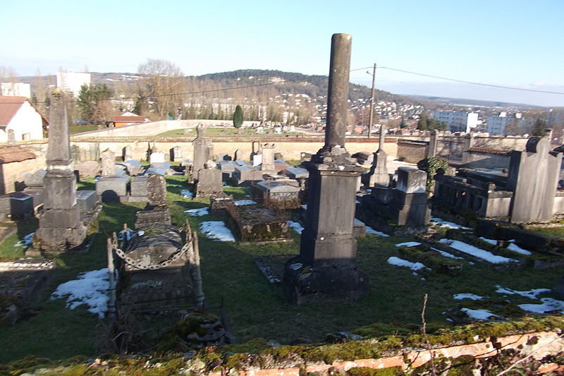 Tombs at the Jewish cemetery of Vesoul