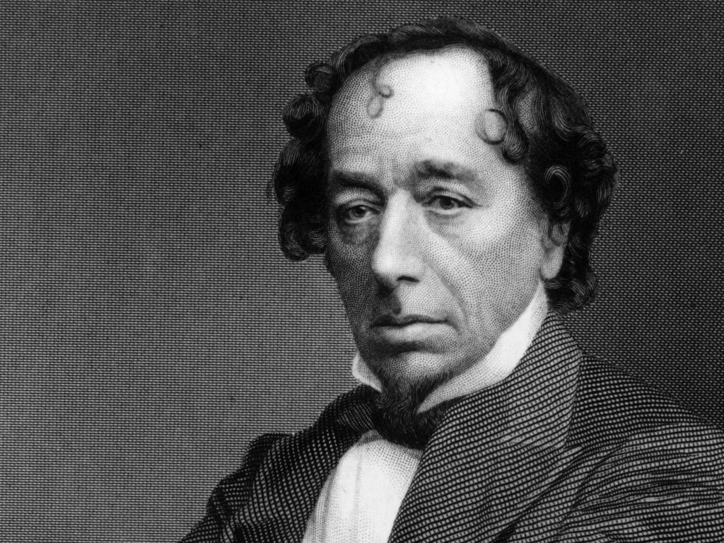 Portrait du Ministre Benjamin Disraeli dont la famille est issue de Cento