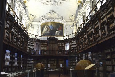 Library of Ravenna presenting ancient manuscripts