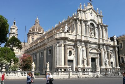 Outside view of the cathedral of Catania